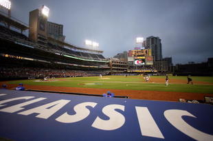 SAN DIEGO - MARCH 19: A general view of Petco Park from behind Team Korea's dugout as they play against Japan during the 2009 World Baseball Classic Round 2 Pool 1 Game 6 on March 19, 2009 at Petco Park in San Diego, California.  (Photo by Donald Miralle/Getty Images)