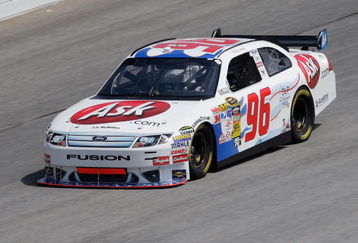 ATLANTA - MARCH 06: Bobby Labonte driver of the #96 Ask.com ford drives during practice for the NASCAR Sprint Cup Series Kobalt Tools 500 at the Atlanta Motor Speedway on March 6, 2009 in Hampton, Georgia.  (Photo by John Harrelson/Getty Images)