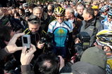 MILAN, ITALY - MARCH 21:  Lance Armstrong surrounded by fans before the start of the 100th Edition of the Milan - Sanremo cycle race on March 21, 2009 in Milan, Italy. The Milan -Sanremo is the most important cycle race in Italy and is called 'La Classicissima' and 'The spring classic'.  (Photo by Vittorio Zunino Celotto/Getty Images)