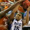 GREENSBORO, NC - MARCH 21: Gerald Henderson #15 of the Duke Blue Devils battles for a rebound against Damion James #5 and Varez Ward #50 of the Texas Longhorns during the second round of the NCAA Division I Men's Basketball Tournament at the Greensboro Coliseum on March 21, 2009 in Greensboro, North Carolina. (Photo by Streeter Lecka/Getty Images)
