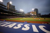 SAN DIEGO - MARCH 19: A general view of Petco Park from behind Team Korea's dugout as they play against Japan during the 2009 World Baseball Classic Round 2 Pool 1 Game 6 on March 19, 2009 at Petco Park in San Diego, California.  (Photo by Donald Miralle/Getty Images)