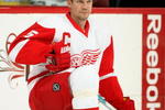 DENVER - MARCH 04:  Captain Nicklas Lidstrom #5 of the Detroit Red Wings warms up prior to facing the Colorado Avalanche during NHL action at the Pepsi Center on March 4, 2009 in Denver, Colorado. The Red Wings defeated the Avalanche 3-2.  (Photo by Doug Pensinger/Getty Images)