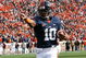 CHARLOTTESVILLE, VA - NOVEMBER 24: Quarterback Jameel Sewell #10 of the Virginia Cavaliers rushes in a touchdown untouched against the Virginia Tech Hokies during the first half at Scott Stadium on November 24, 2007 in Charlottesville, Virginia. (Photo by Kevin C. Cox/Getty Images)