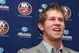 SYOSSET, NY - OCTOBER 02:  First-round pick Josh Bailey of the New York Islanders speaks to the media after signing a three-year, entry-level contract on October 2, 2008 at Iceworks, Practice Facility of the New York Islanders in Syosset, New York.  (Photo by Mike Stobe/Getty Images)
