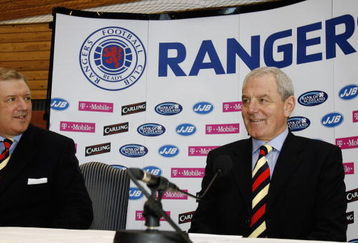 GLASGOW, UNITED KINGDOM - JANUARY 10:  Walter Smith is unveiled by David Murray (L) as the new Rangers manager, at their Murray Park training ground on January 10, 2007 in Glasgow, Scotland. Smith replaces Paul Le Guen and will be assisted by former Rangers favourite Ally McCoist.  (Photo by Jeff J Mitchell/Getty Images)