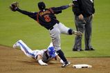 SAN DIEGO - MARCH 19:  Taek Keun Lee #29 of Korea slides into second base against Akinori Iwamura #8 of Japan during the 2009 World Baseball Classic Round 2 Pool 1 Game 6 on March 19, 2009 at Petco Park in San Diego, California.  (Photo by Kevork Djansezian/Getty Images)