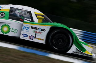 SEBRING, FL - MARCH 21:  Marino Franchitti driver of the #20 Dyson Racing Team Mazda Lola B08 86 gets through turn eight during the 57th Annual Mobil1 12 Hours of Sebring at Sebring International Raceway on March 21, 2009 in Sebring, Florida.  (Photo by Doug Benc/Getty Images)