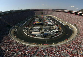 BRISTOL, TN - MARCH 25:  A general view of cars rounding the track, during the NASCAR Nextel Cup Series Food City 500 at Bristol Motor Speedway on March 25, 2007 in Bristol, Tennessee.  (Photo by Harry How/Getty Images)