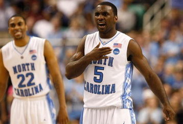 GREENSBORO, NC - MARCH 21:  Ty Lawson #5 of the North Carolina Tar Heels reacts after scoring a basket against the Louisiana State University Tigers during the second round of the NCAA Division I Men's Basketball Tournament at the Greensboro Coliseum on March 21, 2009 in Greensboro, North Carolina.  (Photo by Streeter Lecka/Getty Images)