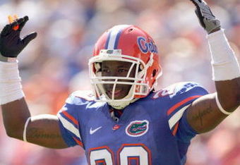 GAINESVILLE, FL - SEPTEMBER 27:  Janoris Jenkins #29 of the Florida Gators motions on the field during the game against the Mississippi Rebels at Ben Hill Griffin Stadium on September 27, 2008 in Gainesville, Florida.  (Photo by Sam Greenwood/Getty Images)