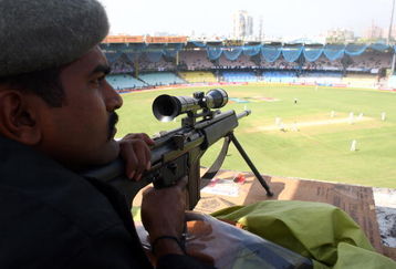 CHENNAI, INDIA - DECEMBER 11:  After the recent terrorist incidents in Mumbai security was stepped up on day 1 of the First Test Match between India and England at the MA Chidambaram Stadium on December 11, 2008 in Chennai, India.  (Photo by Julian Herbert/Getty Images)