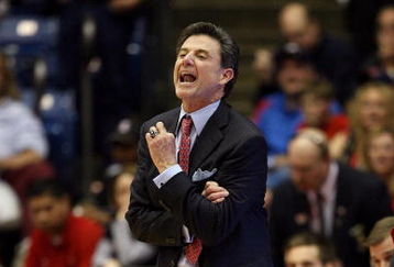 DAYTON, OH - MARCH 22:  Head coach Rick Pitino of the Louisville Cardinals reacts from the sidelines during a game against the Siena Saints during the second round of the NCAA Division I Men's Basketball Tournament at the University of Dayton Arena on March 22, 2009 in Dayton, Ohio.  (Photo by Andy Lyons/Getty Images)