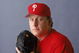 28 Feb 2000:  Pitcher Curt Schilling #38 of the Philadelphia Phillies poses for a studio portrait during Spring Training Photo Day in Clearwater, Florida. Mandatory Credit: Rick Stewart  /Allsport