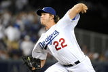 LOS ANGELES, CA - OCTOBER 13:  Pitcher Clayton Kershaw #22 of the Los Angeles Dodgers on the mound in the sixth inning against the Philadelphia Phillies in Game Four of the National League Championship Series during the 2008 MLB playoffs on October 13, 2008 at Dodger Stadium in Los Angeles, California.  (Photo by Harry How/Getty Images)