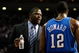 AUBURN HILLS, MI - MAY 13:  Assistant coach Patrick Ewing of the Orlando Magic talks with Dwight Howard #12 against the Detroit Pistons in Game Five of the Eastern Conference Semifinals during the 2008 NBA Playoffs at the Palace of Auburn Hills in Auburn Hills, Michigan.  NOTE TO USER: User expressly acknowledges and agrees that, by downloading and or using this photograph, User is consenting to the terms and conditions of the Getty Images License Agreement.  (Photo by Gregory Shamus/Getty Images)