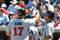 DUNEDIN, FL - MARCH 5:  Outfielder Adam Dunn #17 of Team USA celebrates a three-run home run against the Philadelphia Phillies March 5, 2009 at Bright House Field in Dunedin, Florida.  (Photo by Al Messerschmidt/Getty Images)