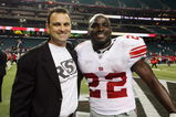 ATLANTA - OCTOBER 15:  Agent Drew Rosenhaus  poses with Reuben Droughns #22 of the New York Giants after the game against the Atlanta Falcons at Georgia Dome on October 15, 2007 in Atlanta, Georgia. The Giants defeated the Falcons 31-10 for their fourth straight win after opening the season 0-2.  (Photo by Doug Benc/Getty Images)