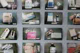BERLIN - AUGUST 29:  Photos of anabolic steroids confiscated in a police bust earlier in the day stand on display at police headquarters August 29, 2006 in Berlin, Germany. Police in the German states of Berlin, Lower Saxony and Brandenburg as well as in Poland searched a total of 45 residences and athletic studios and made 8 arrests in what appears to be a gang specialized in the illegal trade of anabolic steroids. Police said hundreds of people, mostly weightlifting enthusiasts in Germany, are thought to have to have bought steroids from the gang, who smuggled the substances into Germany from countries including Thailand, Poland and Russia.  (Photo by Sean Gallup/Getty Images)