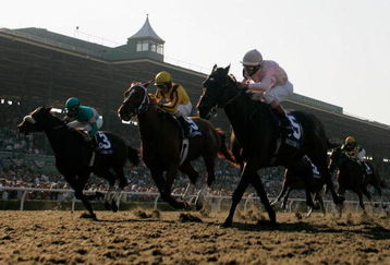 ARCADIA, CA - OCTOBER 25:  (L-R) Jockeys Mike Smith atop Tiago, Robby Albarado atop Curlin and John Velazquez atop Henrythenavigator compete in the Breeders' Cup Classic during the Breeders' Cup World Championships at Santa Anita Park October 25, 2008 in Arcadia, California. (Photo by Christian Petersen/Getty Images)