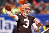 CLEVELAND - NOVEMBER 30:  Quarterback Derek Anderson #3 of the Cleveland Browns passes the ball during their NFL game against the Indianapolis Colts on November 30, 2008 at Cleveland Browns Stadium in Cleveland, Ohio. The Colts defeated the Browns 10-6.  (Photo by Gregory Shamus/Getty Images)