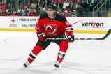 NEWARK, NJ - MARCH 17:  Zach Parise #9 of the New Jersey Devils skates against the Chicago Blackhawks   at the Prudential Center on March 17, 2009 in Newark, New Jersey.  The Devils defeated the Blackhawks 3-2.  (Photo by Jim McIsaac/Getty Images)