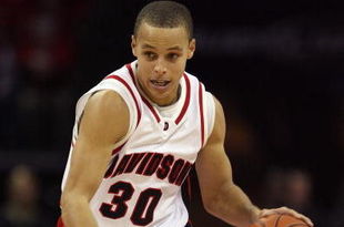 CHARLOTTE, NC - DECEMBER 6:  Stephen Curry #30 of the Davidson Wildcats drives during the game against the North Carolina State Wolfpack at Time Warner Cable Arena on December 6, 2008 in Charlotte, North Carolina. (Photo by Streeter Lecka/Getty Images)