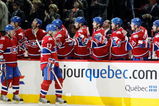 MONTREAL- MARCH 10:  Andrei Kostitsyn #46 and Alex Tanguay #13 of the Montreal Canadiens celebrate the third period goal by Saku Koivu #11 with teammates during the game against the Edmonton Oilers at the Bell Centre on March 10, 2009 in Montreal, Quebec, Canada.  The Canadiens defeated the Oilers 4-3 in overtime.  (Photo by Richard Wolowicz/Getty Images)
