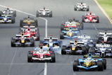 MELBOURNE, AUSTRALIA - MARCH 6:  A general view of the start of the race during the Australian Formula One Grand Prix at Albert Park on March 6, 2005 in Melbourne, Australia. (Photo by Clive Mason/Getty Images)
