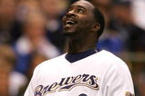 MILWAUKEE - OCTOBER 04:  Bill Hall #2 of the Milwaukee Brewers reacts after he struck out looking in the bottom of the second inning against the Philadelphia Phillies in Game three of the NLDS during the 2008 MLB playoffs at Miller Park on October 4, 2008 in Milwaukee, Wisconsin.  (Photo by Jim McIsaac/Getty Images)