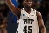 DENVER - MARCH 22:  DeJuan Blair #45 of the Pittsburgh Panthers celebrates scoring against the Michigan State Spartans during the second round game of the South Regional as part of the 2008 NCAA Men's Basketball Tournament at Pepsi Center on March 22, 2008 in Denver, Colorado.  The Spartans defeated the Panthers 65-54.  (Photo by Doug Pensinger/Getty Images)