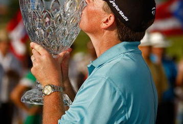 RIO GRANDE, PR - MARCH 15:  Michael Bradley wins the final round at 14 under par at the 2009 Puerto Rico Open presented by Banco Popular at the Trump International Golf Club on March 15, 2009 in Rio Grande, Puerto Rico.  (Photo by Mike Ehrmann/Getty Images)