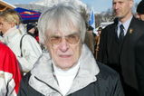 KITZBUEHEL, AUSTRIA - JANUARY 24:  Formula one boss Bernie Ecclestone the men's downhill at the Hahnenkamm Ski Races January 24, 2004 in Kitzbuehel, Austria.  (Photo Sean Gallup/Getty Images)
