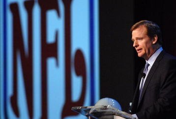 NFL Commissioner Roger Goodell addresses NFL owners at the league's 2007 meeting at the Arizona Biltmore in Phoenix, Arizona on March 26, 2007.  (Photo by Al Messerschmidt/Getty Images)