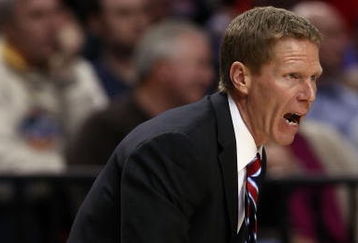 PORTLAND, OR - MARCH 21:  Head coach Merk Few of the Gonzaga Bulldogs calls out while taking on the Western Kentucky Hilltoppers during the second round of the NCAA Division I Men's Basketball Tournament at the Rose Garden on March 21, 2009 in Portland, Oregon.  (Photo by Jonathan Ferrey/Getty Images)