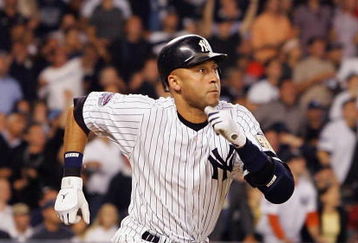 NEW YORK - SEPTEMBER 21: Derek Jeter #2 of the New York Yankees runs to first base against the Baltimore Orioles during the last regular season game at Yankee Stadium on September 21, 2008 in the Bronx borough of New York City. The Yankees are playing their final season in the 85 year old ball park and plan on moving into the new Yankee Stadium across the street to start the 09 season. (Photo by Jim McIsaac/Getty Images) 
