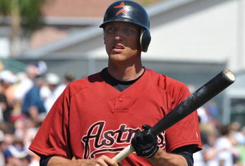 BRADENTON, FL - MARCH 8:  Outfielder Hunter Pence #9 of the Houston Astros sets to bat against the Pittsburgh Pirates March 8, 2009 at McKechnie Field in Bradenton, Florida.  (Photo by Al Messerschmidt/Getty Images)