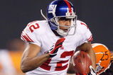 CLEVELAND - OCTOBER 13:  Steve Smith #12 of the New York Giants carries the ball during the game against the Cleveland Browns on October 13, 2008 at Cleveland Browns Stadium in Cleveland, Ohio. (Photo by: Gregory Shamus/Getty Images)