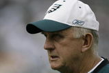 PHILADELPHIA - SEPTEMBER 21: Defensive coordinator Jim Johnson of the Philadelphia Eagles walks off the field during pre-game warmups before their game against the Pittsburgh Steelers on September 21, 2008 at Lincoln Financial Field in Philadelphia, Pennsylvania. (Photo by Chris Gardner/Getty Images)