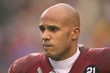 LANDOVER, MD - NOVEMBER 30:  Jason Taylor #55 of the Washington Redskins stands on the sidelines during their game against the New York Giants at FedEx Field on November 30, 2008 in Landover, Maryland. (Photo by Streeter Lecka/Getty Images)