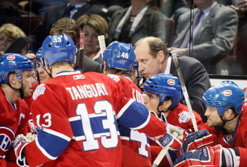 MONTREAL- MARCH 10:  Montreal Canadiens head coach Bob Gainey talks to players during the game against the Edmonton Oilers at the Bell Centre on March 10, 2009 in Montreal, Quebec, Canada.  The Canadiens defeated the Oilers 4-3 in overtime.  (Photo by Richard Wolowicz/Getty Images)