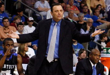 TAMPA, FL - MARCH 13:  Head coach Billy Gillispie of the Kentucky Wildcats argues a call during the game against the Louisiana State University Tigers during the second round of the SEC Men's Basketball Tournament on March 13, 2009 at The St. Pete Times Forum in Tampa, Florida.  (Photo by Chris Graythen/Getty Images)