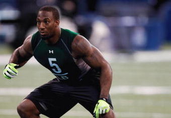 INDIANAPOLIS, IN - FEBRUARY 23:  Linebacker Aaron Curry of Wake Forest runs during the NFL Scouting Combine presented by Under Armour at Lucas Oil Stadium on February 23, 2009 in Indianapolis, Indiana. (Photo by Scott Boehm/Getty Images)