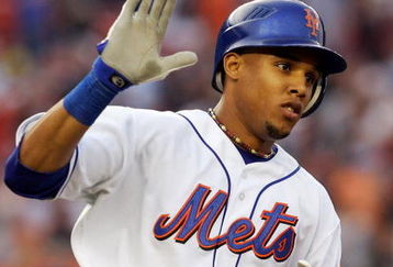 NEW YORK - JUNE 25:  Carlos Gomez #27 of the New York Mets runs the bases after his third inning home run against the St. Louis Cardinals during their game on June 25, 2007 at Shea Stadium in the Flushing neighborhood of the Queens borough of New York City.   (Photo by Jim McIsaac/Getty Images) 