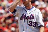 NEW YORK - JULY 10:  John Maine #33 of the New York Mets stands on the mound in the fifth inning against the San Francisco Giants on July 10, 2008 at Shea Stadium in the Flushing neighborhood of the Queens borough of New York City. The Mets defeated the Giants 7-3.  (Photo by Jim McIsaac/Getty Images)