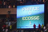 PARIS - SEPTEMBER 12:  France coach Raymond Domenech (2nd right) shakes hands with the dejected French players after his side's 0-1 defeat after the Euro 2008 Group B qualifying match between France and Scotland at the Parc de Princes on September 12, 2007 in Paris, France.  (Photo by Michael Steele/Getty Images)