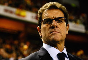 SEVILLE, SPAIN - FEBRUARY 11:  England Manager Fabio Capello looks on prior to the International Friendly between Spain and England at the Ramon Sanchez Pizjuan Stadium on February 11, 2009 in Seville, Spain.  (Photo by Manuel Queimadelos Alonso/Getty Images)