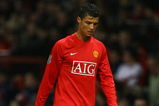 MANCHESTER, UNITED KINGDOM - JANUARY 24:  Cristiano Ronaldo of Manchester United walks off during the FA Cup sponsored by E.ON Fourth Round match between Manchester United and Tottenham Hotspur at Old Trafford on January 24, 2009 in Manchester, England.  (Photo by Alex Livesey/Getty Images)