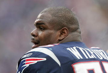 FOXBOROUGH, MA - JANUARY 1:  Offensive lineman Vince Wilfork #75 of the New England Patriots looks on against the Miami Dolphins at Gillette Stadium on January 1, 2006 in Foxborough, Massachusetts. The Dolphins defeated the Pats 28-26. (Photo by Al Bello/Getty Images)