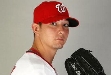 VIERA, FL - FEBRUARY 21:  Pitcher Scott Olsen #19 of the Washington Nationals poses during photo day at Roger Dean Stadium on February 21, 2009 in Viera, Florida.  (Photo by Doug Benc/Getty Images)