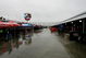 MARTINSVILLE, VA - MARCH 27: A general view of the garage area as rain falls during qualifying for the NASCAR Sprint Cup Series Goody's Fast Pain Relief 500 at the Martinsville Speedway on March 27, 2009 in Martinsville, Virginia. (Photo by Geoff Burke/Getty Images)